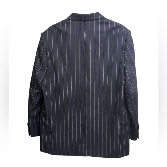 IRO Hawat Single-Breasted Navy Pinstripe Blazer SZ 44 US 12 Formal Business - Picture 3 of 4